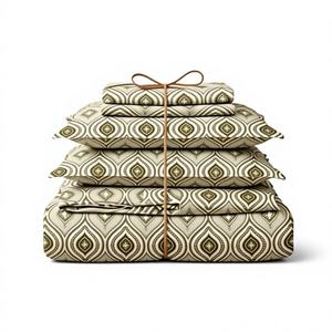 Nouvelle conception, ensemble de draps en coton lavé ultra doux, 400TC, draps de lit floraux rafraîchissants, soie d'été - Product Image 1