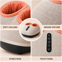 Masseur de pieds portable Shiatsu avec chaleur, vibrations et compression par roulement pour les pieds, les jambes et les mollets
