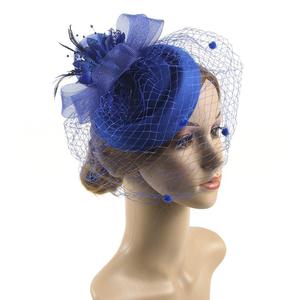 En gros, Coiffe de mariée européenne, Voile vintage, Fascinator, Accessoires capillaires à plumes, <span class=keywords><strong>Chapeau</strong></span> élégant pour courses hippiques et événements de <span class=keywords><strong>mariage</strong></span> - Product Image 6