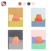 Carpeta de Anillas para Cuaderno, Hojas Sueltas, Color Macaron, Agenda, Regalo Empresarial, Venta Especial, Portátil, A5, Cuero PU, Tapa Dura Moderna, Escolar
