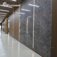 Panneau mural en PVC marbré brillant UV pour décoration intérieure d'hôtel, 1220*2440 mm