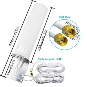 携帯電話用12dBiデュアルネットワークブースター3G 4G LTEオムニ指向屋外アンテナ4G LTEルーター - Product Image 5