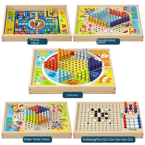 Jeux <span class=keywords><strong>de</strong></span> société en bois multifonctionnels neuf-en-un Échecs volants Colosseum Snake Chess-pour étudiants Jouets éducatifs pour enfants - Product Image 6