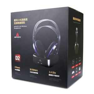 Casque <span class=keywords><strong>TV</strong></span> sans fil supra-auriculaire avec transmetteur RF 2,4 GHz, station <span class=keywords><strong>de</strong></span> charge, portée <span class=keywords><strong>de</strong></span> 30 m, Plug and Play, volume élevé - Product Image 6