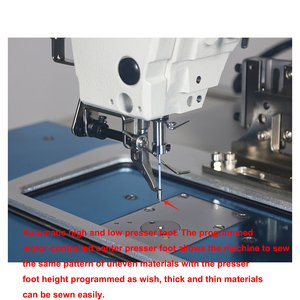 Máquina de Coser Industrial de Puntada Recta de Una Sola Aguja Totalmente Automática con Motor y Engranaje de Accionamiento Central para Tapicería y Maletas Industriales - Product Image 4