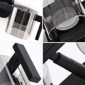 Modern Black LED Wall Lamp 3-<b>Light</b> Cylindrical Glass Shade Aluminum Body 20.87in Bathroom <b>Vanity</b> <b>Light</b> Warm White 3500K - Product Image 3