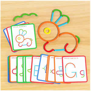 Montessori abbinamento Puzzle giocattoli per bambini in età prescolare creativi bastoni anelli Puzzle educativo per l'apprendimento precoce intelligenza - Product Image 6