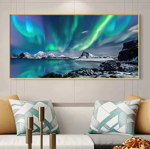 אולם כניסה לבית ציורי נוף זוהר דקורטיבי זוהר נוף בד - Product Image 3