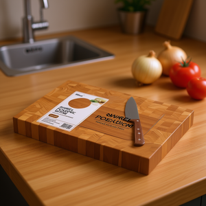 Tabla de cortar de madera de veta final natural de una pieza, herramienta de cocina - Product Image 2