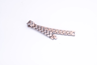 Bracelet en cuivre et acier inoxydable, élément de bracelet magnétique à énergie ionique négative noire, bracelet pour homme en titane pur