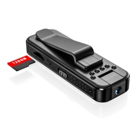 Caméra sportive multifonctionnelle avec objectif rotatif 1080p, enregistreur vidéo vocal, micro caméra, caméra corporelle à clip
