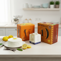 Anpassbare Biologisch Abbaubare Recycelbare Umweltfreundliche Selbstaufrichtende Karton-Lebensmittelverpackungsboxen mit Griff für Kuchen und Sushi