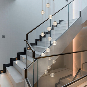 Đèn chùm hiện đại Duplex gác mái phòng khách cầu thang LED Đèn chùm biệt thự cầu thang Trần treo đèn - Product Image 4