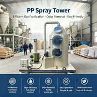 Tour de lavage PP pour la purification des gaz résiduels d'acide citrique, de sauce soja et de vinaigre