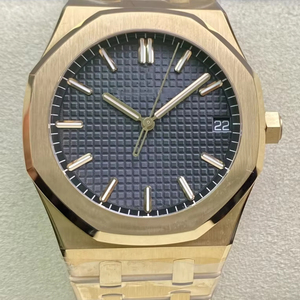 นาฬิกาดำน้ำสุดหรู คุณภาพเยี่ยม เครื่องจักรกล 41 มม. โรงงาน ZF กลไก ETA 4302 รุ่น 15500 หน้าปัดเรืองแสง แซฟไฟร์ โรสโกลด์ สีดำ - Product Image 1