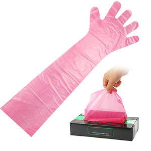 Gants vétérinaires longs en LDPE d'<span class=keywords><strong>insémination</strong></span> artificielle de ferme bovine porcine épaissie pour bovins chevaux moutons et taureaux - Product Image 5