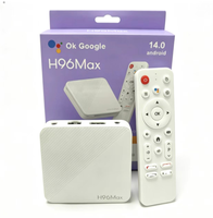 Boîtier TV intelligent Android 14 H96Max 3518B 2.4G 5G WiFi BT avec télécommande vocale, lecteur multimédia 4K, décodeur TV H96MAX RK3518