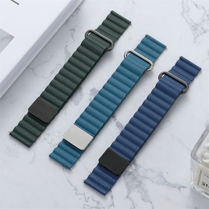 20mm 22mm Bracelet en cuir ceinture souple boucle magnétique sangle pour Samsung HUAWEI Amazfit <span class=keywords><strong>Garmin</strong></span> montre intelligente <span class=keywords><strong>accessoires</strong></span> - Product Image 5
