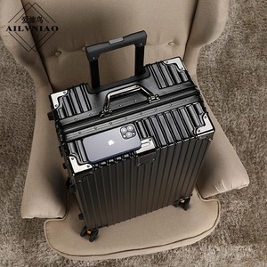 AILVNI AO Aluminum Frame Suitcase 26 Inch Large Capacity Spinner <b>Wheel</b> Travel Case <b>With</b> <b>Lock</b> Solid Color Unisex - Product Image 4
