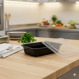 Disposable PP Plastic Food <b>Containers</b>, Leakproof Bento Meal Prep Boxes, Microwaveable Microwave Safe <b>Containers</b> with Lids - Product Image 1