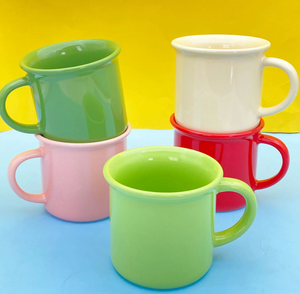 Taza esmaltada de hierro vintage moderna con tapa para café y camping, apta para microondas, capacidad de 150ml a 700ml, diseño de Halloween - Product Image 4