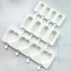 Moule à glace en Silicone en forme de cœur, grande taille, moule à sucettes glacées, plateau à glaçons pour la décoration de Bar de fête