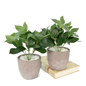 Plantes artificielles en faux toucher, feuilles porte-bonheur, bonsaï, plante murale artificielle pour la décoration de jardin - Product Image 6