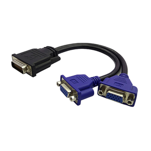 Dms 59pin Nam để kép <span class=keywords><strong>VGA</strong></span> Nữ Y Splitter Video <span class=keywords><strong>Adapter</strong></span> Cáp DMS-59 0.2m chuyển đổi kết nối - Product Image 3