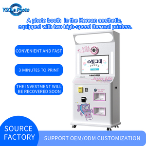 Photomaton coréen stylisé avec machine à autocollants pour selfies, 2 imprimantes et écran tactile - Product Image 3