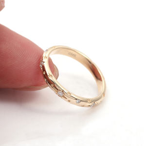 Starburst วงแต่งงานพร้อมชุดดาวเพชรในห้องปฏิบัติการ<span class=keywords><strong>10k</strong></span> 14k 18k ทอง dainty stackable star band stackable star <span class=keywords><strong>ring</strong></span> minimalist - Product Image 2