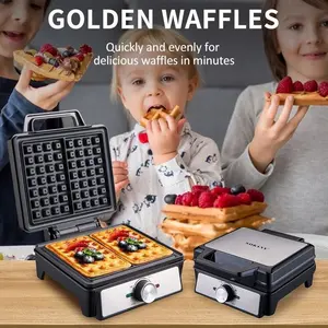 Sokany Belgian 08025 Placas antiaderentes elétrica venda quente máquina de waffle doméstica máquina sanduíche