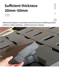 Pelapis karet EPDM warna cokelat luar ruangan ubin bata berpaut antiselip untuk rumput teras atau lantai taman - Product Image 4