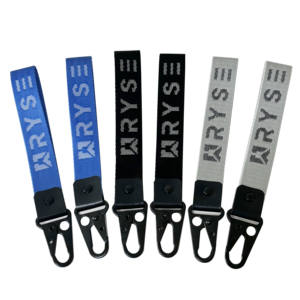 Personalisierter Gewebter Schlüsselanhänger aus Nylon mit Karabiner, Besticktem Jacquard und Individuellem Logo, Kurzes Schlüsselband für das Handgelenk - Product Image 5
