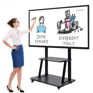 65/75/86/100/110 Inch Vinger Multi Touch Screen Smart Lcd Display Vergaderzaal Elektronisch Digitaal Interactief Smart Whiteboard