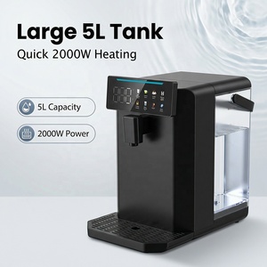Nouveau Distributeur d'<span class=keywords><strong>Eau</strong></span> Chaude Électrique Instantané Portable de Comptoir, Design Innovant, Réservoir en Plastique 5 <span class=keywords><strong>Litres</strong></span>, Chauffage Direct de l'<span class=keywords><strong>Eau</strong></span> Bouillante, Blanc et Noir - Product Image 2