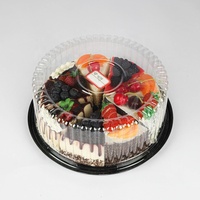 Boîte à gâteau jetable en plastique PET de 8 à 14 pouces Rectangle PET/PP Matériau Pain Salade de fruits Dessert Biscuit Emballage Manipulation par estampage