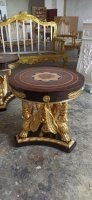 Table console en bois massif de style classique européen, sculptée à la main, style traditionnel pur, design antique pour la salle à manger et la décoration