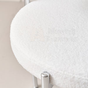 Chaise Rami, chaise de restaurant ergonomique et confortable, chaise de salle à manger empilable commerciale, revêtement en bouclette douce, montage sans outil - Product Image 5