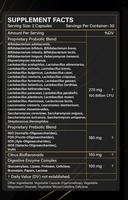 Capsules de probiotiques, prébiotiques, enzymes digestives, bioflavonoïdes d'agrumes, santé intestinale, complément végétarien, OEM