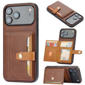 Funda Protectora Magnética Antideslizante y Resistente a Impactos para iPhone 17 16 14 15 Pro Max, en Cuero PU con Diseño de Empalme de Colores, Venta al Por Mayor - Product Image 1