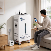Système de stockage d'énergie solaire résidentiel ESS 5,12 kWh, batterie LiFePO4 6200W, système tout-en-un, alimentation de secours domestique