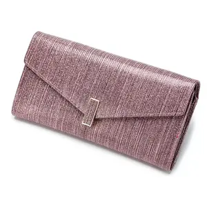 Nice Quality Women's Pink Genuine Leather Purse New Brand Fashion Handbag Fashion Large Women Party Clutch
