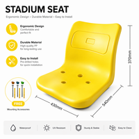 Siège de stade en plastique HDPE moulé par soufflage à 4 trous, résistant aux intempéries, pour arènes, gymnases et terrains de sport
