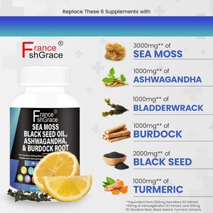 Cápsulas de Extracto de Musgo Marino Premium, Aceite de Semillas Negras, Ashwagandha, Mejora el Sistema Inmunológico, 60 Cápsulas de Musgo Marino - Product Image 2