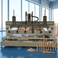 Routeur CNC 4 axes pour le travail du bois, équipement automatique de sculpture sur bois, machine industrielle pour la fabrication de pieds de chaise et de sculptures de Bouddha en bois