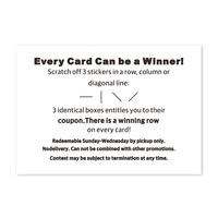 Poker Gambling Style Scratch Card Winning Lucky Draw Kunden spezifischer Grand Prize Card Printing für Promotion