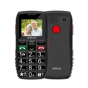 Мобильный телефон Artfone C1 + с бесплатной зарядной док-станцией C1 большая резиновая клавиатура для пожилых людей с двумя Sim One Key SOS FM 1400 мАч