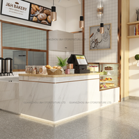 Étagère de présentation sur mesure pour boulangerie, vitrine à gâteaux, présentoir à pain, design professionnel, éclairage LED, en acier inoxydable, équipement de magasin en gros