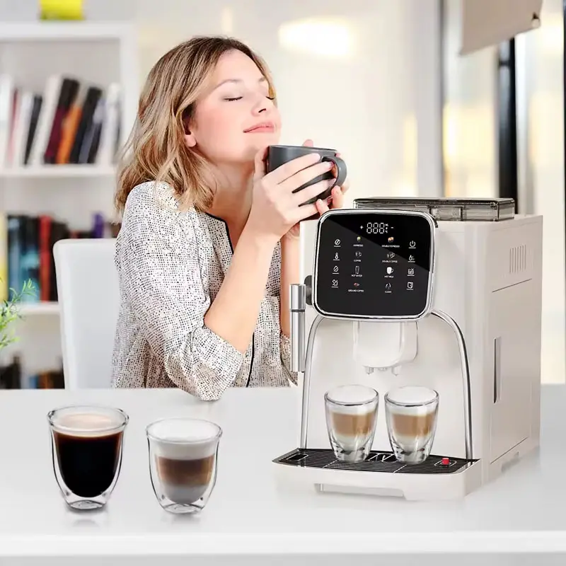 2024 nuovo Design vendita calda all'ingrosso macinazione automatica italiana caffè Espresso Cappuccino macchina completamente automatica per fare il caffè