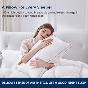 Yatone OEM ODM pamuk kapak yastık % 100% Polyester otel kaliteli yatak yastık